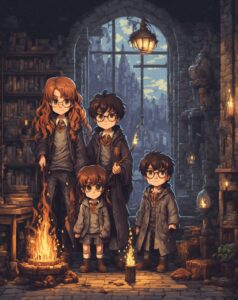 Harry Potter Hermione Granger Illustration Pixel Art