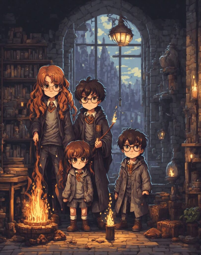 Harry Potter Hermione Granger Illustration Pixel Art