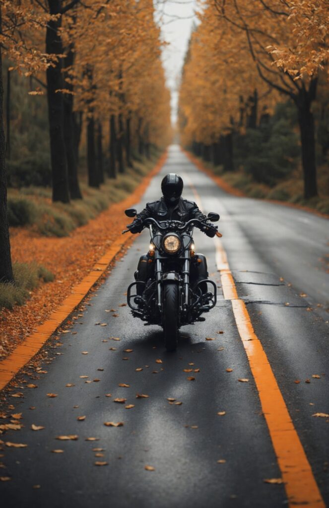 autumn and motorcycle wallpaper