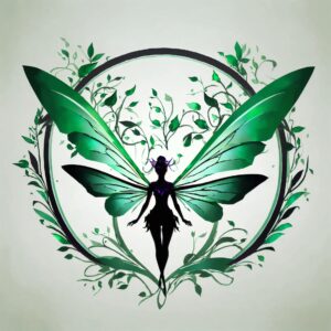 fairy wallpaper with green wings